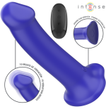 Intense - victoria vibrador con ventosa 10 vibraciones azul oscuro control remoto
