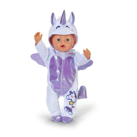 Zapf creation baby born® traje unicornio 43cm, accesorios para muñecas   838266