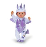 Zapf creation baby born® traje unicornio 43cm, accesorios para muñecas   838266