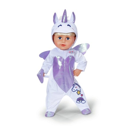 Zapf creation baby born® traje unicornio 43cm, accesorios para muñecas   838266