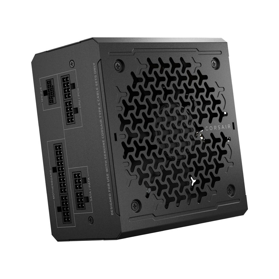 Fuente de alimentación corsair rm650e 2024 negra, 4x pcie, gestión de cables, 650 vatios cp-9020302-eu