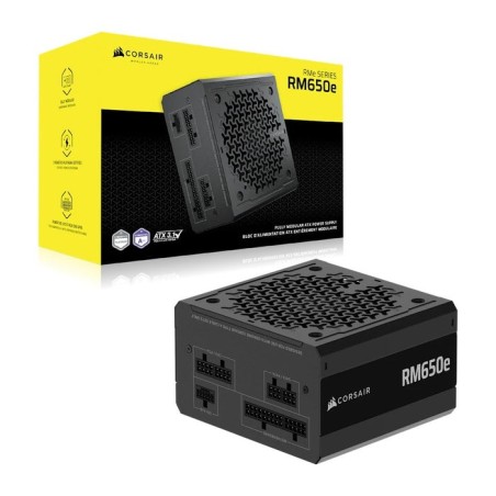 Fuente de alimentación corsair rm650e 2024 negra, 4x pcie, gestión de cables, 650 vatios cp-9020302-eu