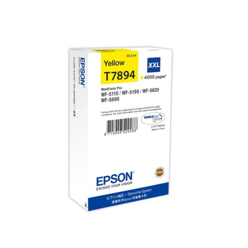 Tinta original epson t7894 34.2 ml tamaño xxl amarillo