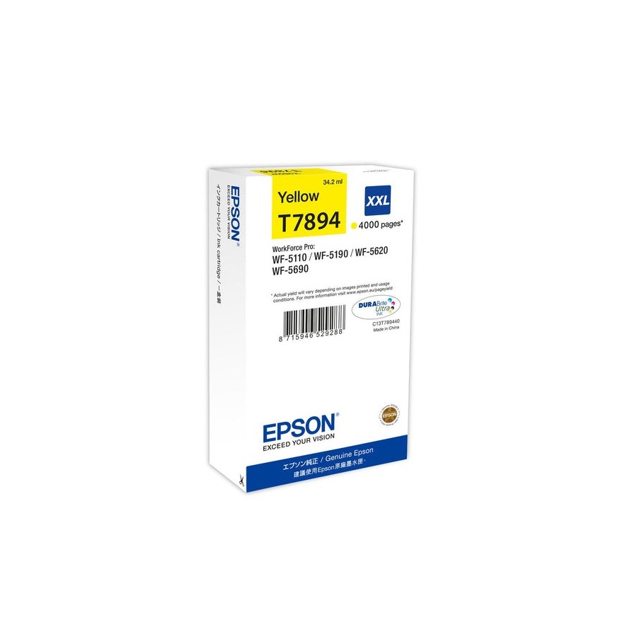 Tinta original epson t7894 34.2 ml tamaño xxl amarillo
