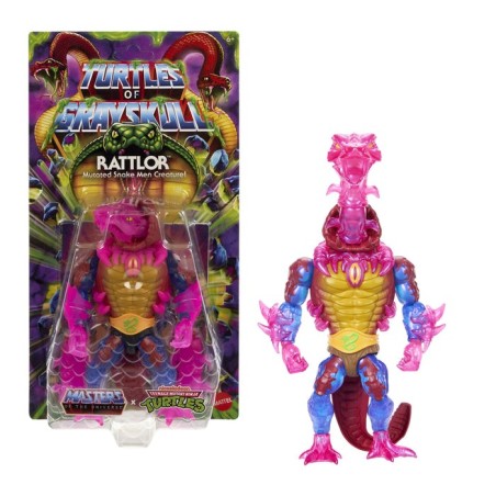 Figura de juguete mattel masters of the universe origins turtles of grayskull rattlor   jbn01