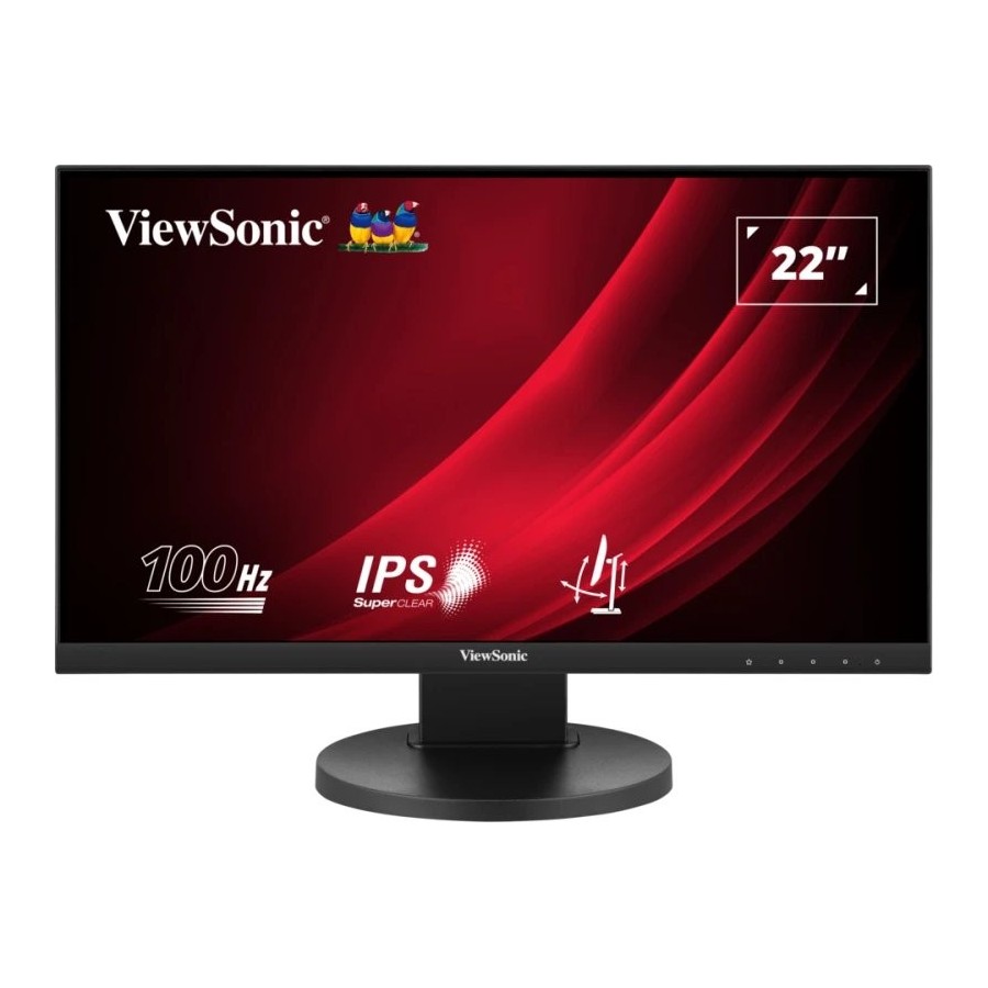 Monitor viewsonic vg2208a led  22", negro, fullhd, ips, hub usb, panel 100hz vg2208a