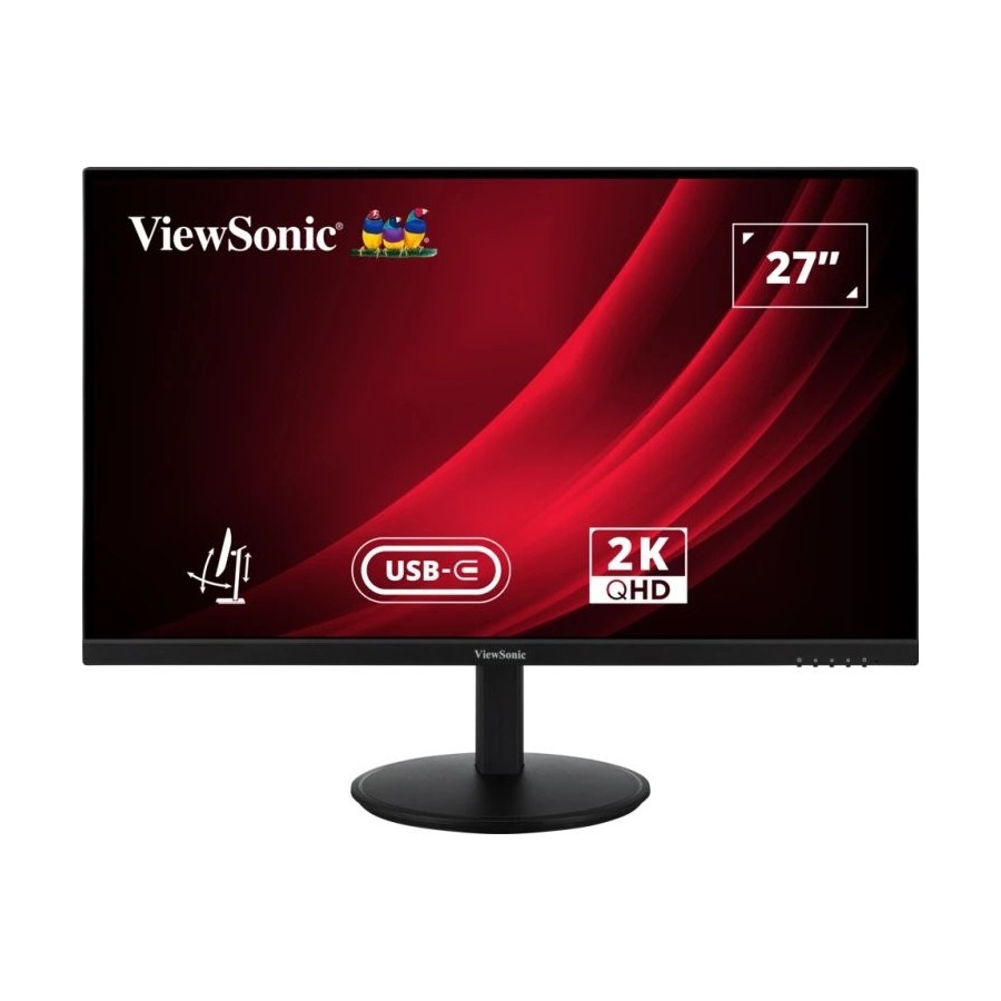 Monitor 27"viewsonic vg2709-2k-mhdu-2, led , negro, qhd, ips, usb-c, concentrador usb, panel de 100hz vg2709-2k-mhdu-2