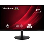 Monitor 27"viewsonic vg2709-2k-mhdu-2, led , negro, qhd, ips, usb-c, concentrador usb, panel de 100hz vg2709-2k-mhdu-2