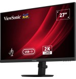 Monitor 27"viewsonic vg2709-2k-mhdu-2, led , negro, qhd, ips, usb-c, concentrador usb, panel de 100hz vg2709-2k-mhdu-2