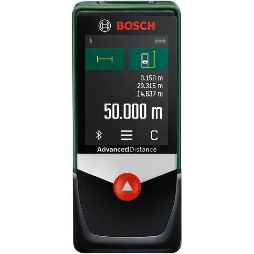 Bosch bricolaje y jardín telémetro láser advanceddistance 50c verde negro, alcance 50m, bluetooth 06036722z0