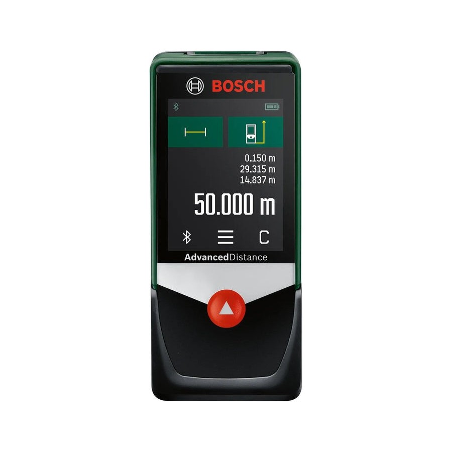 Bosch bricolaje y jardín telémetro láser advanceddistance 50c verde negro, alcance 50m, bluetooth 06036722z0