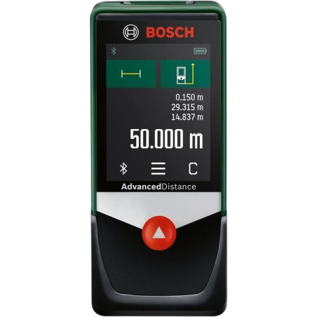 Bosch bricolaje y jardín telémetro láser advanceddistance 50c verde negro, alcance 50m, bluetooth 06036722z0