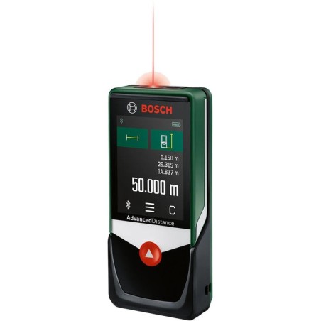 Bosch bricolaje y jardín telémetro láser advanceddistance 50c verde negro, alcance 50m, bluetooth 06036722z0