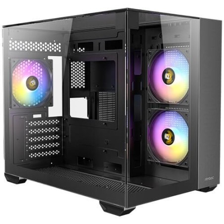 Caja pc antec cx600m trio argb mini tower negro, transparente