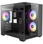 Caja pc antec cx600m trio argb mini tower negro, transparente