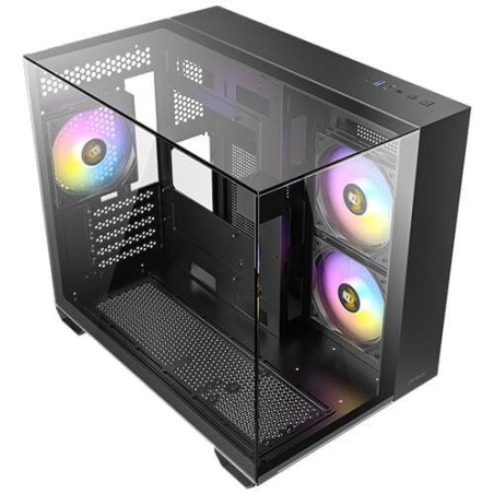 Caja pc antec cx600m trio argb mini tower negro, transparente