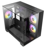 Caja pc antec cx600m trio argb mini tower negro, transparente