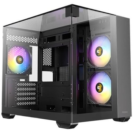 Caja pc antec cx600m trio argb mini tower negro, transparente