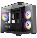 Caja pc antec cx600m trio argb mini tower negro, transparente