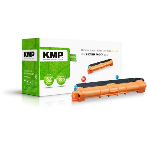 Kmp tóner compatible para brother tn-247c cyan 2.300 s. b-t110x remanufactured