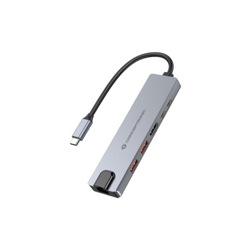 Docking usb-c 6-in-1 conceptronic 1xhdmi 4k 2xusb-a  3.1 1xusb-c 2xusb-c pd140w 1xrj45 giga