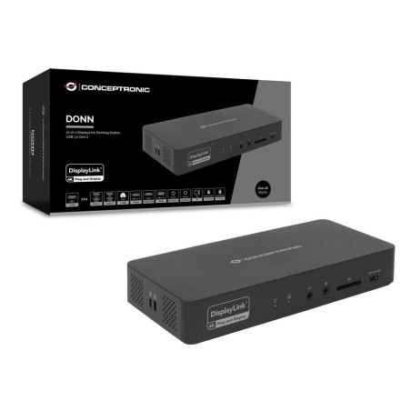 Docking usb-c 17-in-1 conceptronic 2xhdm 2xdp 2xusb-a 3.2 3xusb-c audio in/out pd 96w 1xrj45 2.5gbe