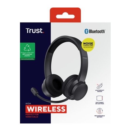 Auriculares inalámbricos trust ayda enc con micrófono negros