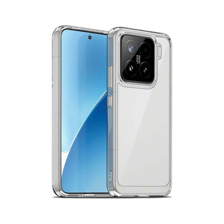 Funda antigolpes premium para xiaomi 15 5g acrílico anti-amarillo transparente