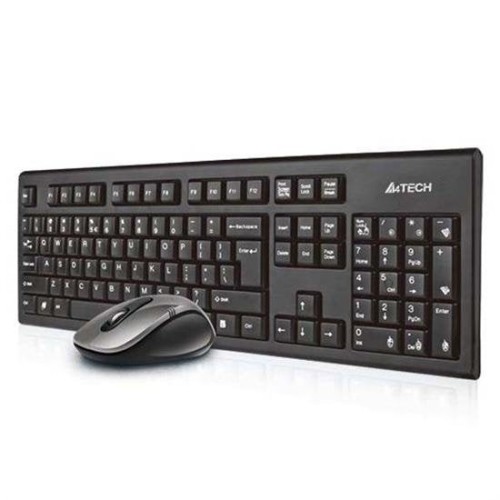 Teclado inglés a4tech 7100n  rf inalámbrico qwerty negro