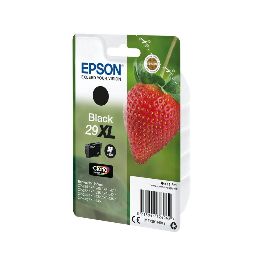 Epson strawberry singlepack black 29xl claria home ink