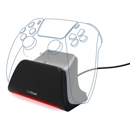 Base de carga rapida para ps5 gxt 255 negro trust soporte de carga rápida / indicadores lumínicos