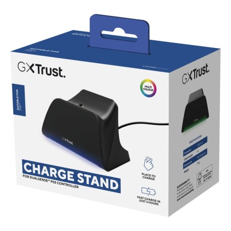 Base de carga rapida para ps5 gxt 255 negro trust soporte de carga rápida / indicadores lumínicos
