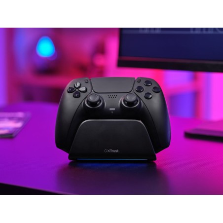 Base de carga rapida para ps5 gxt 255 negro trust soporte de carga rápida / indicadores lumínicos