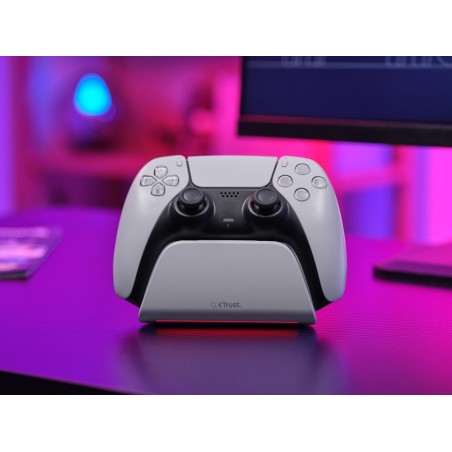 Base de carga rapida para ps5 gxt 255 blanco trust soporte de carga rápida / indicadores lumínicos