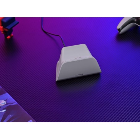 Base de carga rapida para ps5 gxt 255 blanco trust soporte de carga rápida / indicadores lumínicos