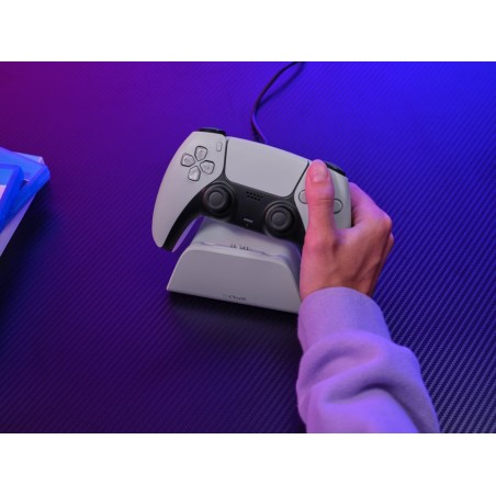 Base de carga rapida para ps5 gxt 255 blanco trust soporte de carga rápida / indicadores lumínicos