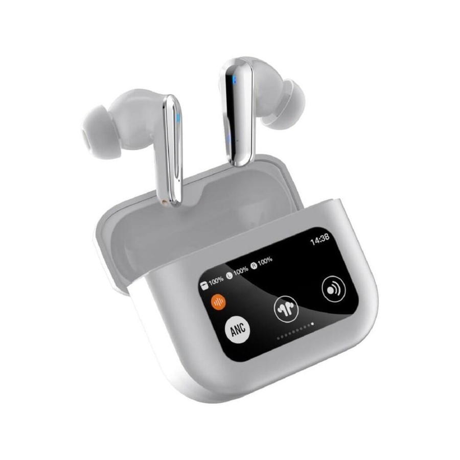 Auriculares hbq yyk-q30 anc lcd plata