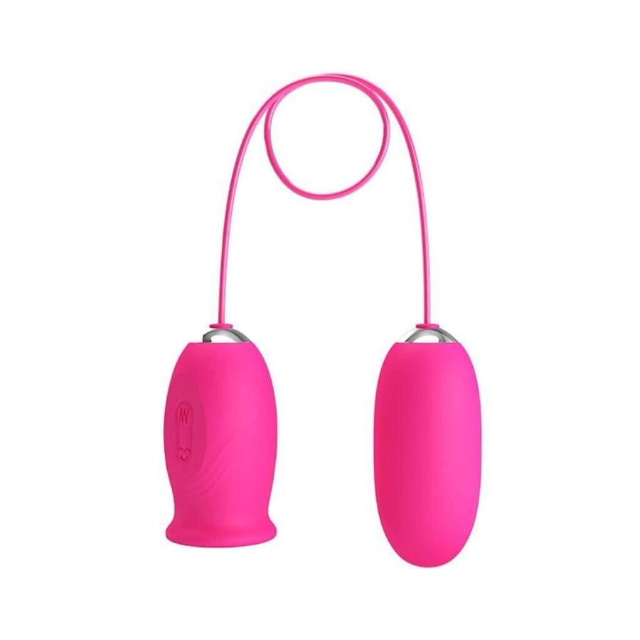 Pretty love - daisy huevo vibrador + lengua estimuladora de clítoris rosa