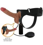 Pretty love - harness briefs universal con dildo vibración y squirting 15.5 cm mulato