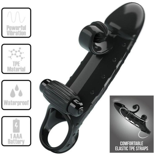 Romance - funda para pene con vibración negro
