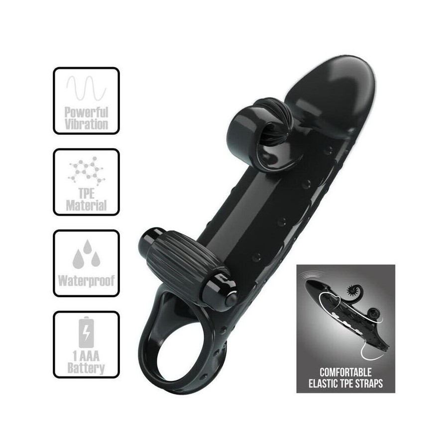 Romance - funda para pene con vibración negro