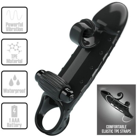 Romance - funda para pene con vibración negro