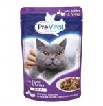 Prevital pavo y conejo en gelatina para gatos 100g
