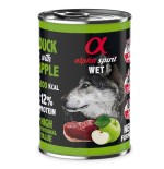 Comida húmeda para perros alpha spirit wet pato con manzana  400g
