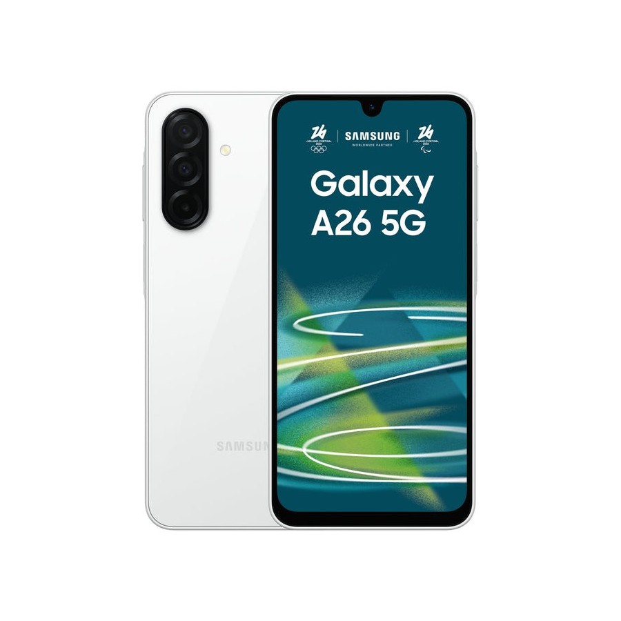 Smartphone samsung galaxy a26 5g a266 dual sim 6gb ram 128gb - white
