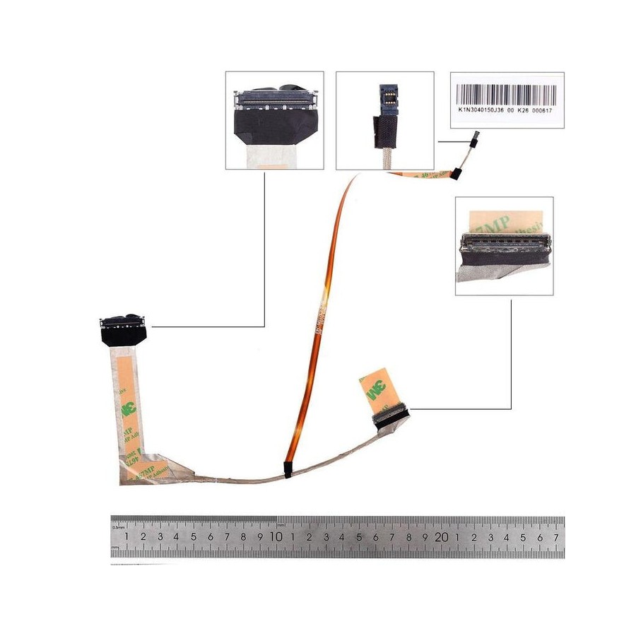 Cable lcd led msi ge75 gp75 gl75 we75 ms 17e3 ms17e2 40pin 0.4. k1n 3040150 j36