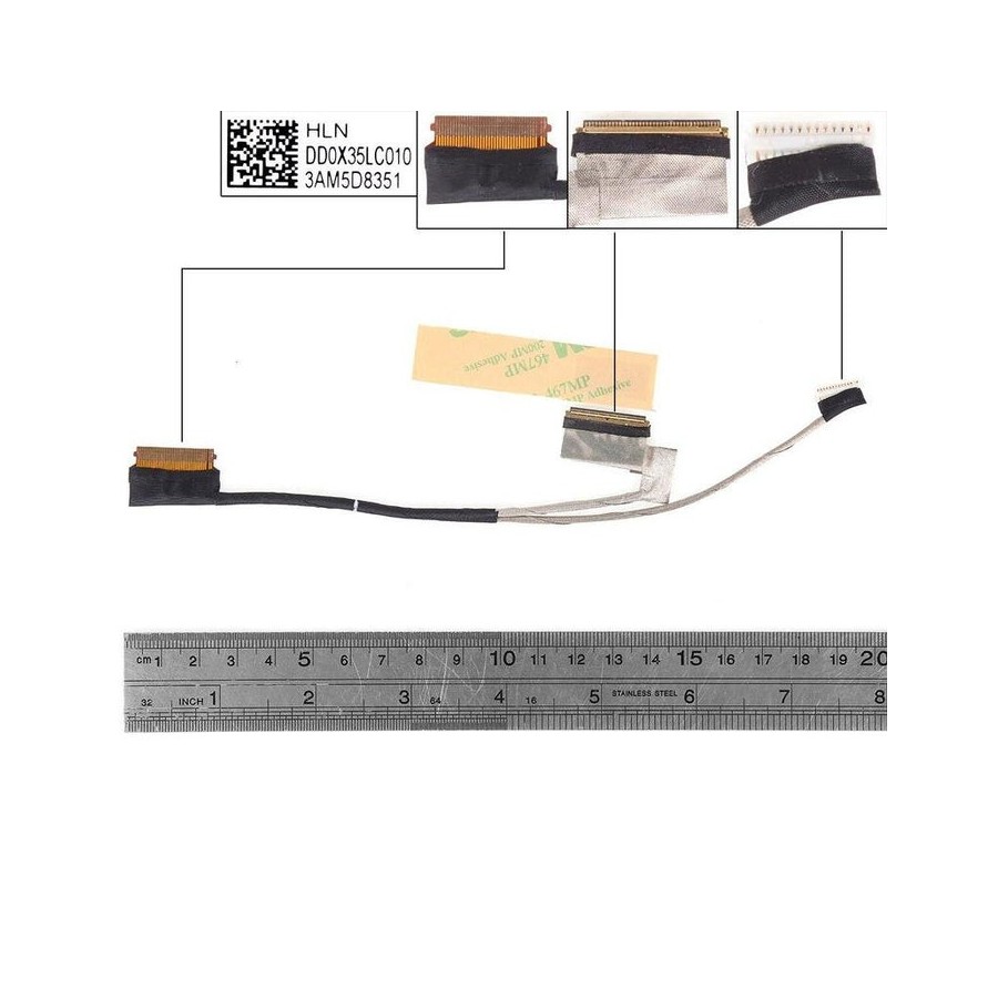 Cable lcd led hp spectre x360 15 ch 40pin. dd0x35lc010 dd0x35lc000