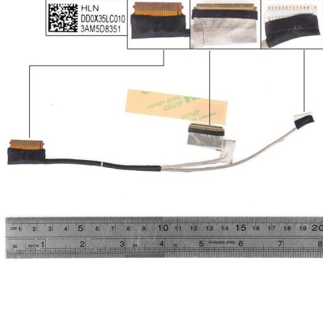Cable lcd led hp spectre x360 15 ch 40pin. dd0x35lc010 dd0x35lc000