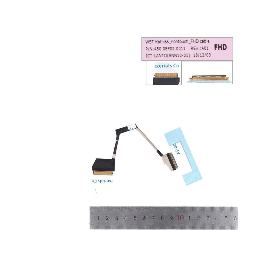 Cable lcd led hp envy 13 ah tpn w136 30pin 0.5. 450.0ef02.0011