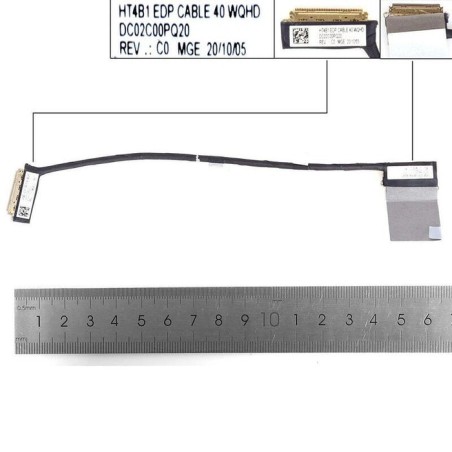 Cable lcd led lenovo thinkpad t14s gen 2 wqhd 40pin0.4 5c11c12514 dc02c00pq20 dc02c00pq10